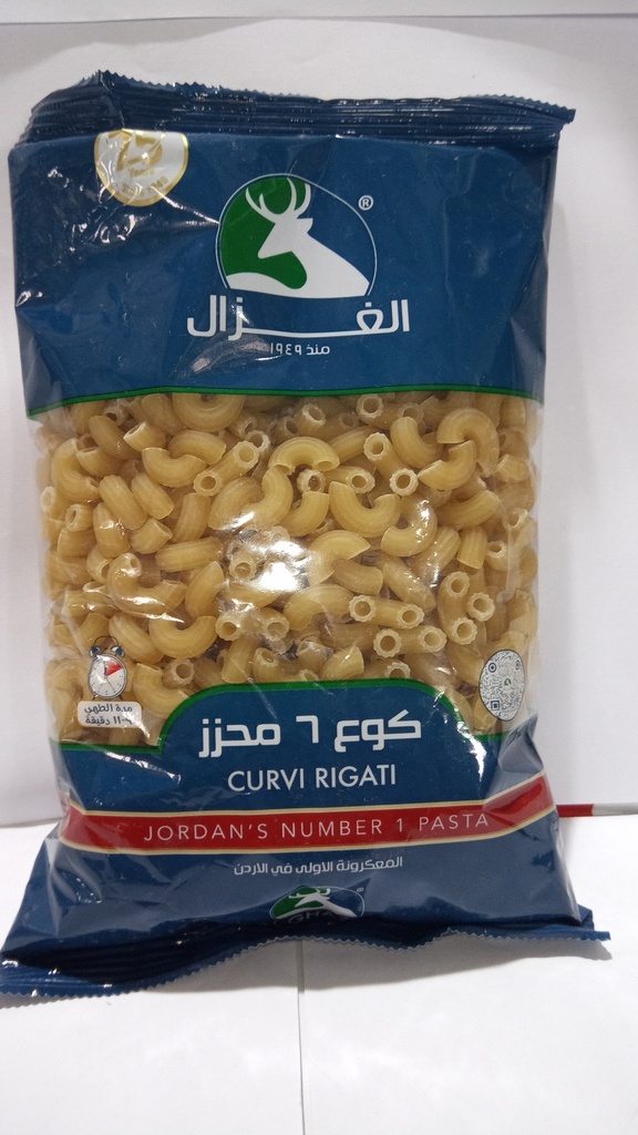 [9861] الغزال معكرونة كوع محزز (6) 300  غرام